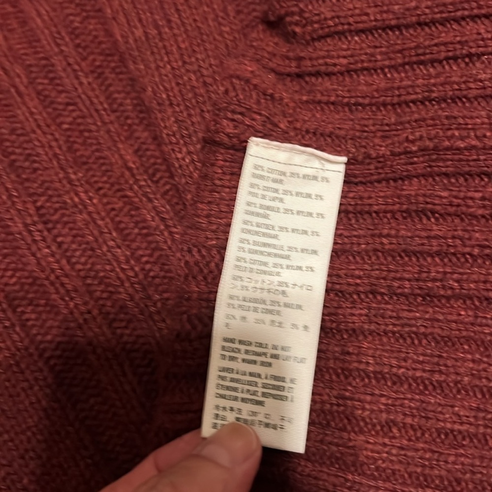 Vintage Hollister cable knit sweater, burgundy, great condition size medium - Picture 6 of 7